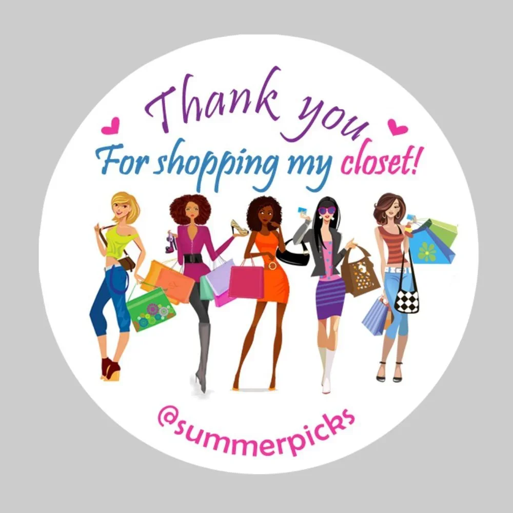 60 Fashion Thank you Stickers 2.